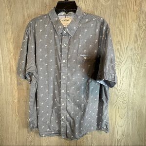 Report Collection Heritage Palm Tree Button Down Size XXL